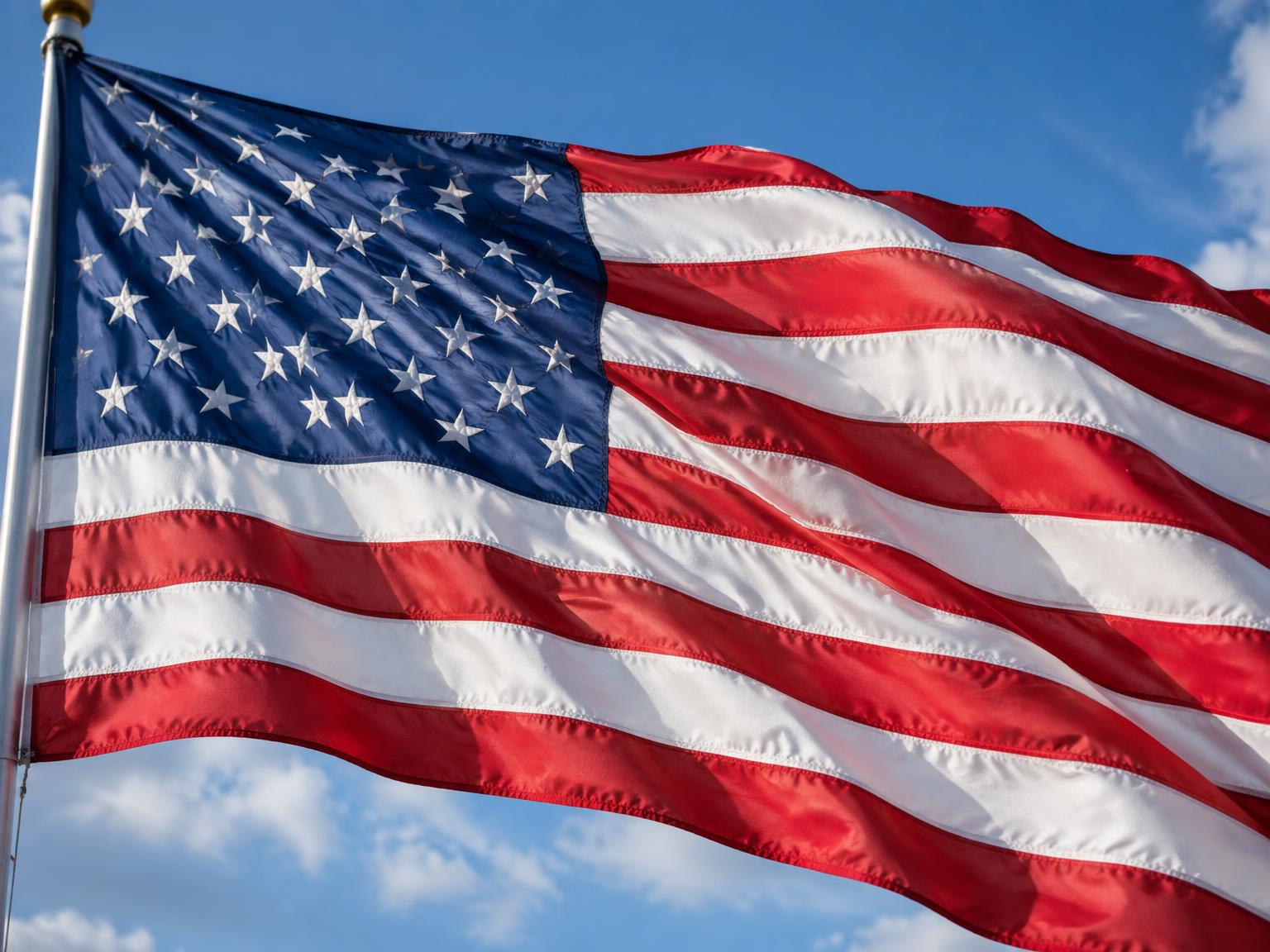 American flag waving